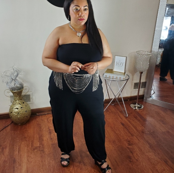 Summer Time Fine Side Slit Romper BLUE - Picture 4 of 9